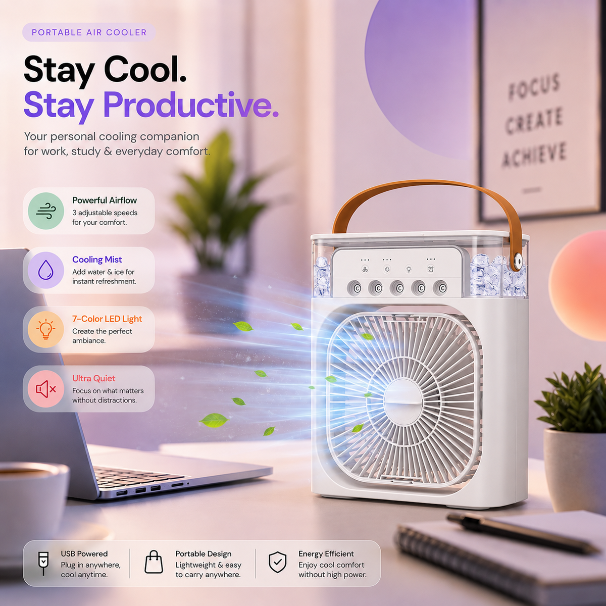 Aircofan — USB Desk Misting Fan